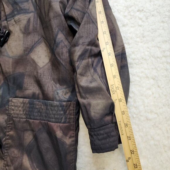 Forecaster of Boston Vintage Coat Jacket XS Hooded Long Brown Pockets Nylon - Picture 3 of 8